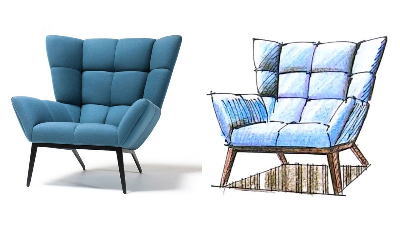 手绘家具快速表现 工业设计灵感与实景应用